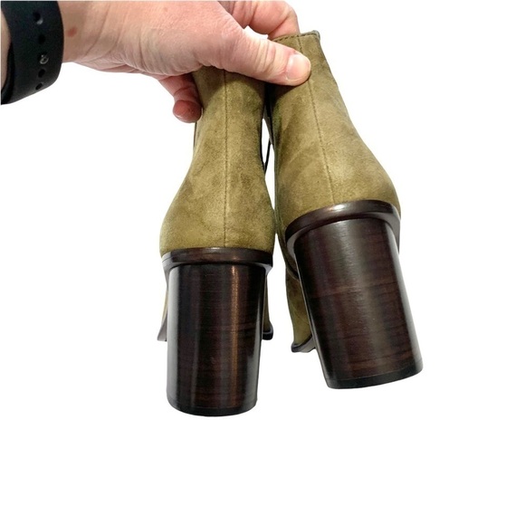 Frye Amy Peep Toe Suede Lace Up Heeled Ankle Boot Size 7 - Picture 8 of 17